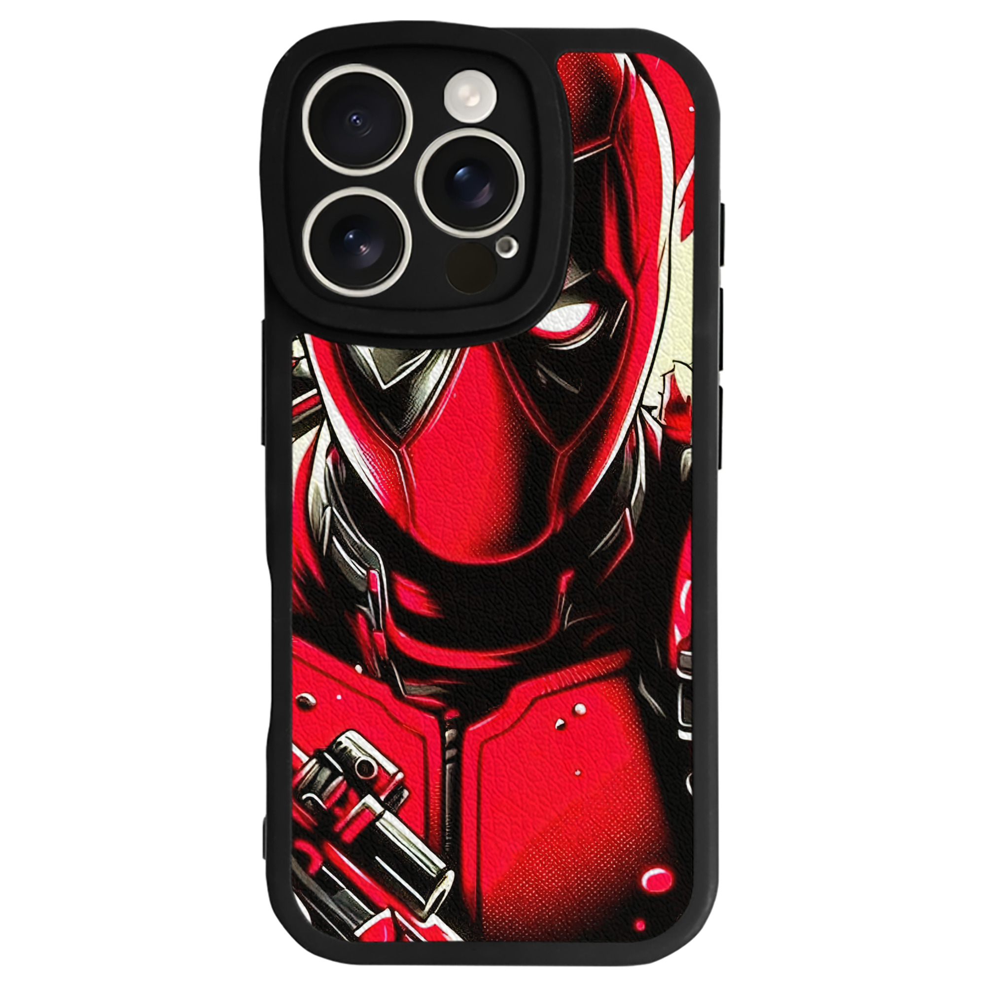 （画像用） Deadpool デッドプール 【iPhone 16シリーズ対応】シリコンスマホケース（レザー調） 材質：シリコン